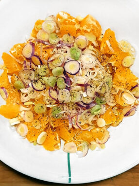 insalata di arance e cipollotti