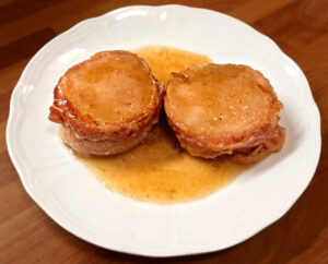 Filetti di maiale - Fumè o al Marsala Medaglioni di maiale e pancetta - servito