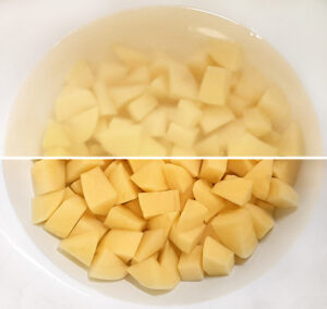 patate - lavaggio prima/dopo patate - lavaggio prima/dopo