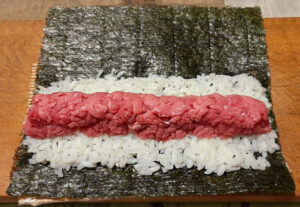 sushi di carne - preparazione sushi di carne - preparazione