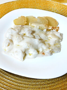 baccala in salsa bianca - servito