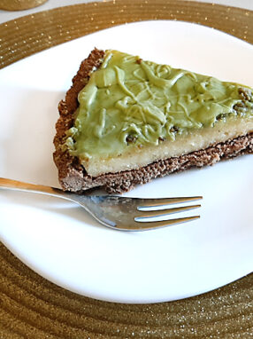 crostata al pistacchio - fetta
