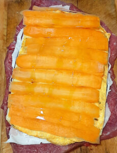 tasca di manzo ripiena - carote tasca di manzo ripiena - carote