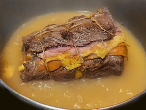 tasca di manzo ripiena - cottura tasca di manzo ripiena - cottura