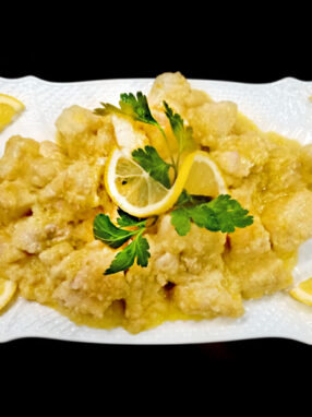 petto di pollo al limone - servito