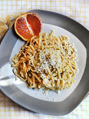 tagliolini noci e arance