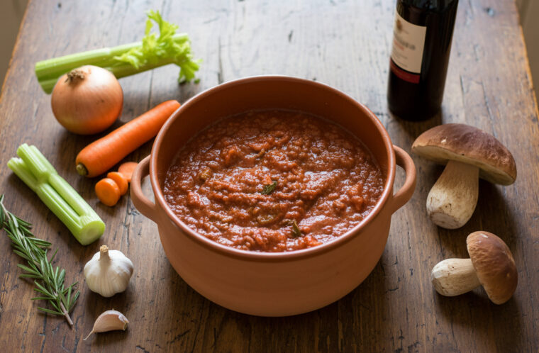 ragù rustico con funghi porcini