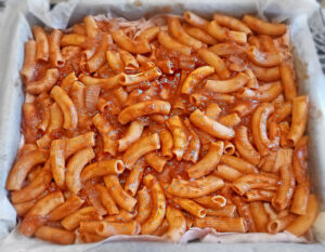 Timballo di pasta e zucchine gratinate