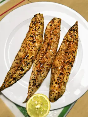 filetti di sgombro gratinati al sesamo