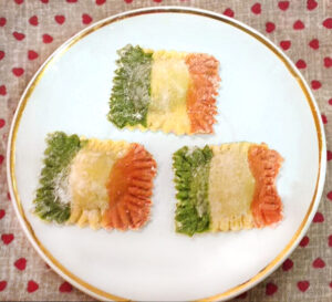 Ravioli tricolore