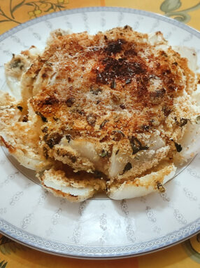 cipolle gratinate al forno - pronte