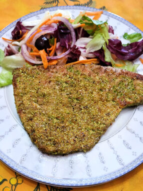 tonno in crosta di pistacchi - piatto finito