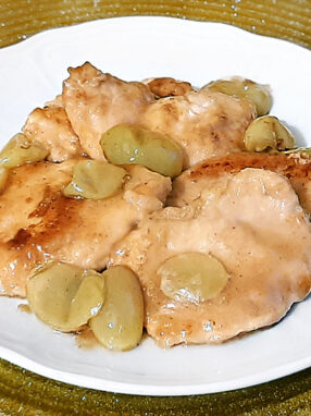 fettine di pollo all'uva - servito