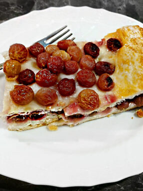 schiacciata veloce con l'uva - finita