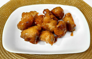 Pollo croccante in salsa caramellata