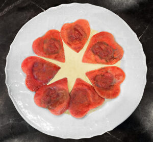 Ravioli rossi a cuore