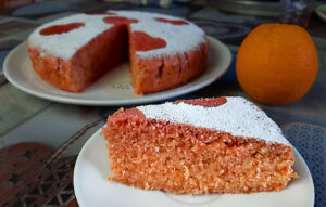 Torta alla barbabietola e arancia