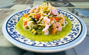 Spaghetti mascarpone e gamberoni