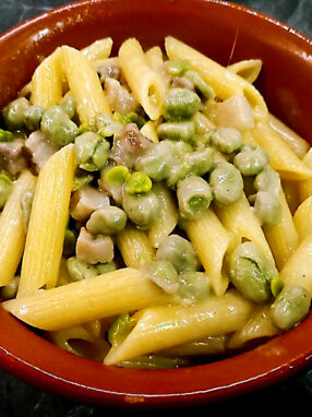 pasta fave pancetta e pecorino - piatto pronto