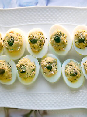 uova ripiene - piatto finito