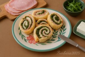 Girelle robiola prosciutto cotto e rucola