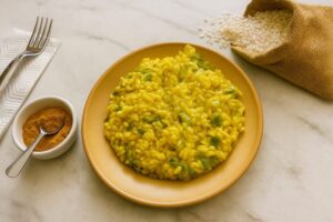 Riso al curry e zucchine