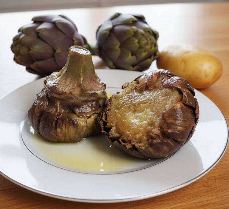 carciofi con ripieno di patate