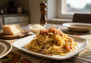 Pasta alla carbonara anni 60
