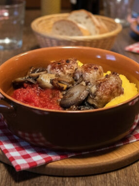 polenta funghi salsiccia