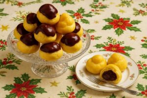 Bignè cioccolato e crema al limone