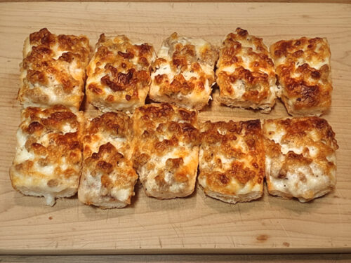 crostoni salsiccia stracchino