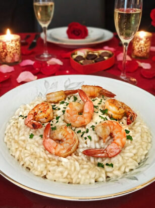 risotto spumante e gamberi