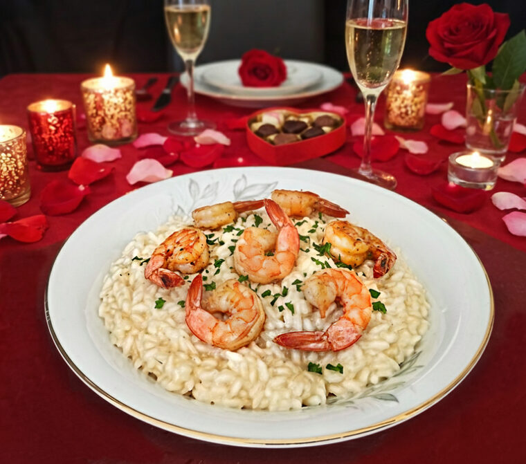 risotto spumante e gamberi