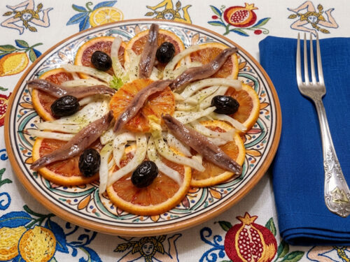 carpaccio arancia finocchio acciughe