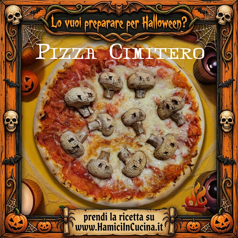 pizza cimitero fantasmi Halloween